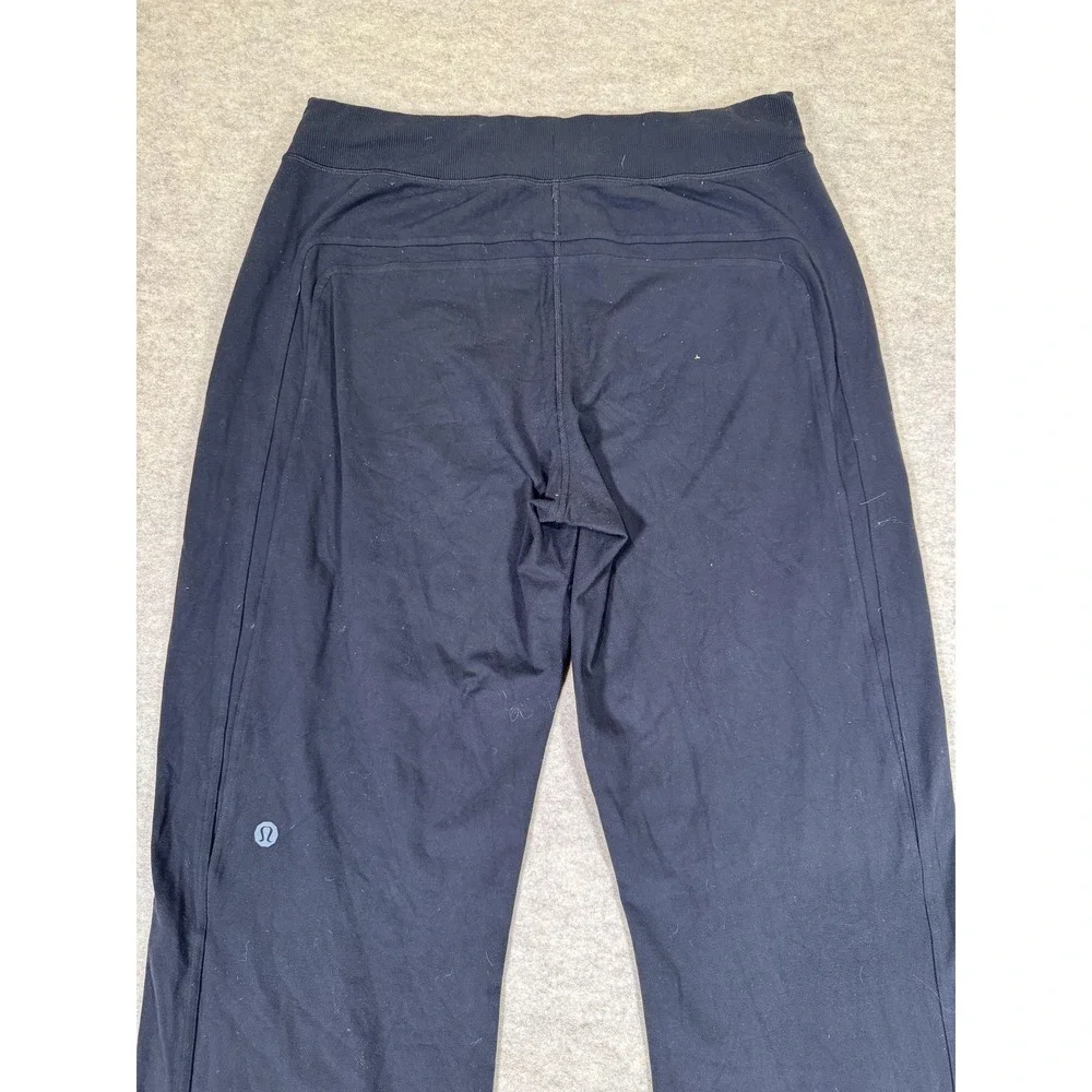 Lululemon‎ Sweatpants Womens XL Black Straight Leg Elastic Waist Pockets Yoga